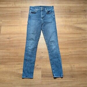 Citizens Of Humanity Rocket Crop Mid Rise Skinny Jeans 24 Blue Stretch
